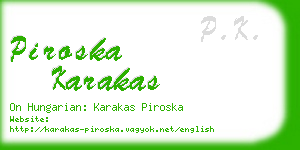 piroska karakas business card